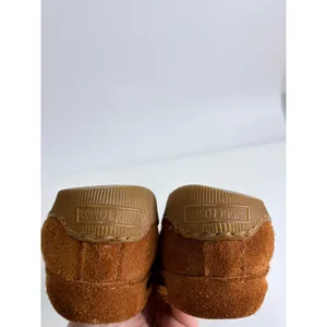 Minnetonka‎ Brown Suede Shearling Lined Moccasins Leather Laces Women's 6 thumbnail 5