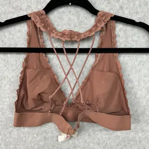 Victorias Secret Brown Lace Strappy Sexy Racerback M Bralette Bra Top Tank thumbnail 5