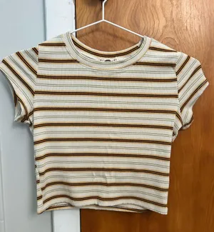Billabong Striped Crop Top thumbnail 1