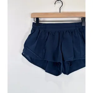 Lululemon Women Shorts Blue Hotty Hot II Athletic Lined Mid Rise Stretch Size 8 thumbnail 5