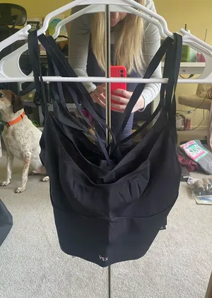 Victoria's Secret Black Multi-Strap Sports Bra Tank thumbnail 1