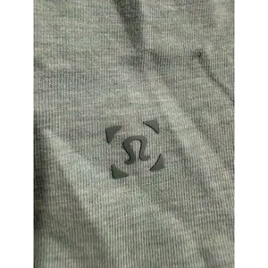 Lululemon Womens Heathered Light Blue Short Sleeve Athletic T-Shirt Slim‎ Fit thumbnail 4