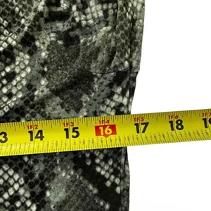 H&M Womens Snakeskin Print Turtleneck Long Sleeve Top Grey Green Medium | 0214 thumbnail 4