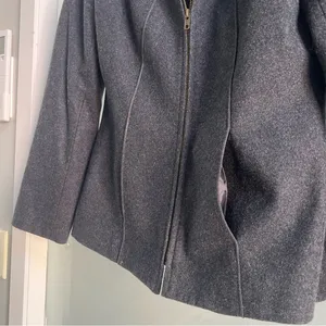 Harve Benard Gray Wool Zip Up Coat Women’s Size 6 Classic Tailored Vintage thumbnail 9