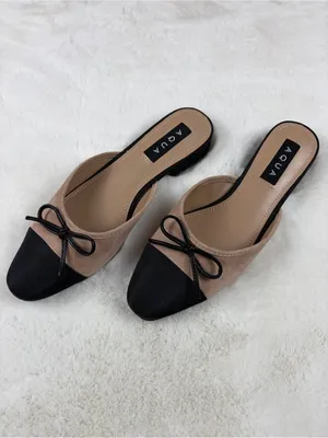 Aqua Women's Snip Toe Flats NEW Black/Nude Size 8 thumbnail 5