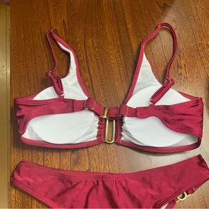 Beach Style Swimsuit Women’s Small Sexy Halter Swimwear Solid Thong Bikini thumbnail 10