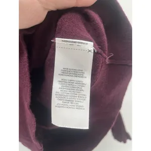 Lauren‎ Ralph Lauren Maroon V Neck Sweater With Gold Buttons On Sleeve XS NWT thumbnail 4