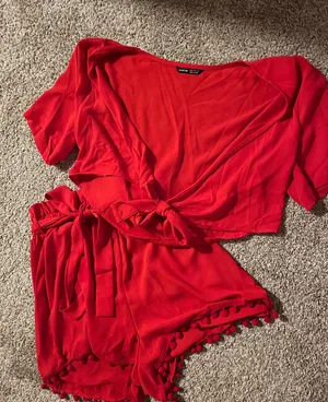 SheIn Red 4th Of July 2 Piece Set thumbnail 1