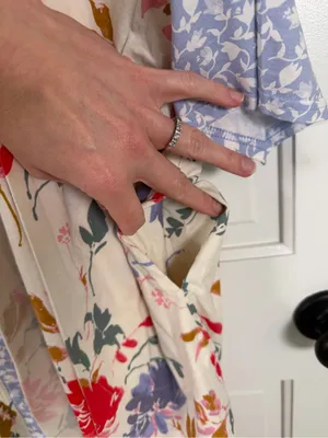 Pact Organic Cotton Floral Robe M/L & Pajama Pants XL Lounge Set thumbnail 3