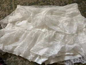White Lace Mini Skirt Amazon thumbnail 1