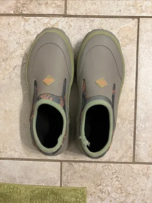 Mucks Garden Clog Mule Sage Green with Orange Details thumbnail 8