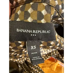 BANANA‎ REPUBLIC PETITE XS Geometric Print Button Front Maxi Shirt Dress thumbnail 3