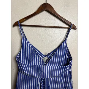 Rebecca Taylor Marseille Stripe Dress 10 Blue White Tie Front Cotton Midi thumbnail 13