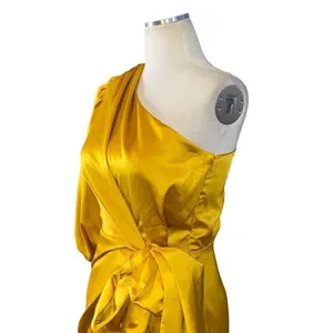 Lovers and Friends Kennedy Mini Dress in Mustard Yellow XSmall New Satin thumbnail 6