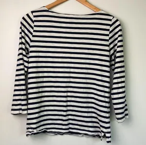 J. Crew| Navy/White Striped Top sz Small thumbnail 6