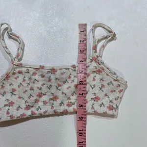 Edikted Bralette Bundle XS Blue Stripe Floral Cami Y2K Coquette Set thumbnail 10