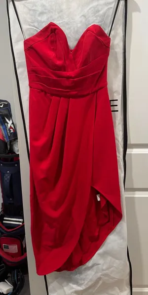 Lovers and friends Red Strapless Cocktail Dress size small thumbnail 1