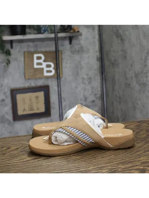 NWT Sperry Womens Daliahfish Flip Flop Thong Sandals 14185896 Tan Brown 8.5M thumbnail 8