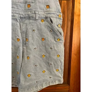 Disney Winnie the Pooh and honeybee embroidered overall shorts size 2X thumbnail 2
