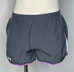 Under Armour- Dark Grey & Purple Heat Gear Semi-Fitted Shorts thumbnail 1
