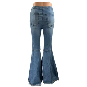 Free People We The Free Blue High Rise Bell Bottom Flare Bootcut Denim Jeans 27 thumbnail 3