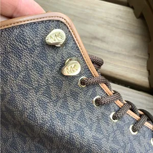 Nice authentic Michael Kors combat booties 🤎🤎🤎 thumbnail 14