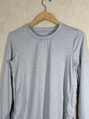 Athleta Women’s Uptempo Top Shirt Longsleeve Cozy in Gray S thumbnail 3