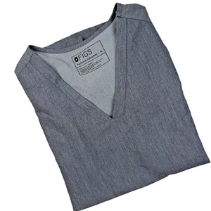 FIGS Technical Collection Casma Three Pocket Scrub Top Graphite Gray MEDIUM thumbnail 2