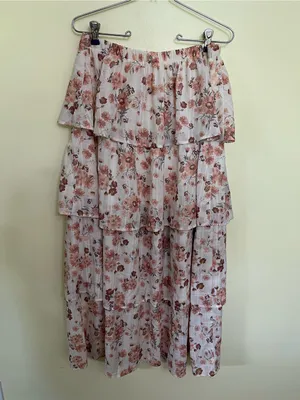 NEW Altar’d State Floral Evara Tiered Midi Skirt Size Large NWT thumbnail 8