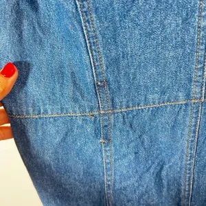 VTG 90s Denim Maxi Dress Womens‎ Large Blue 100% Cottagecore Farm Modest thumbnail 7
