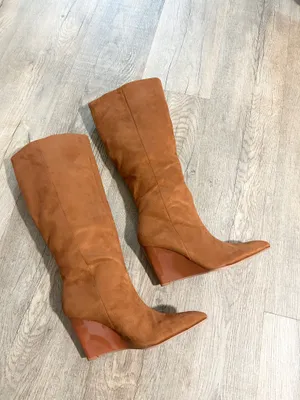 FashioNova NEW EGO women’s tan knee high boots size 7 thumbnail 6