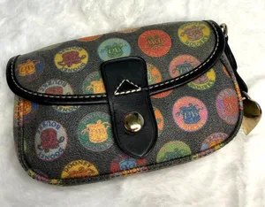 Vintage DOONEY & BOURKE Stamp Medallion Multi Color Pouch thumbnail 1