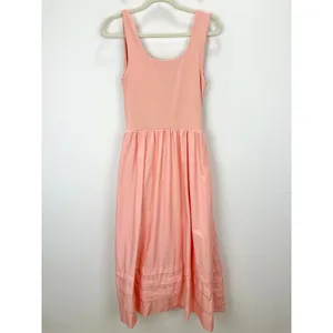 J.Crew Drop Waist Mixy Dress Midi Cotton A Line Minimalist Blush Pink Small NWT thumbnail 9
