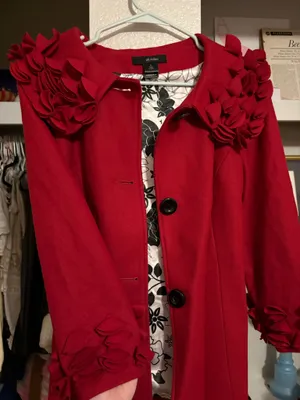 vintage coat Red Size M thumbnail 1