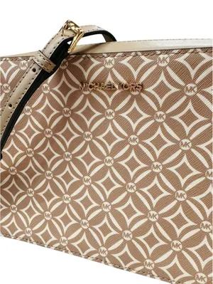 (RB) $198 RARE Michael Kors Jet Set Large EW Crossbody Bag Camel w/Gold Hardware thumbnail 5