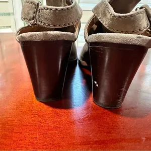 Frye Dani Shield Sling Peep‑Toe Suede Sandals – Size 8 thumbnail 8