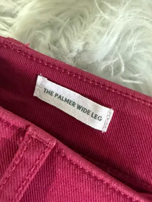LOFT Palmer Wide Leg Pink Jeans 4 Petite High Rise Stretch Pants thumbnail 5