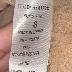 Allie Rose Tan Faux Fur Jacket thumbnail 4