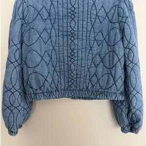 Free People Quinn Quilted Cotton Denim Jacket Women's Size XS thumbnail 6
