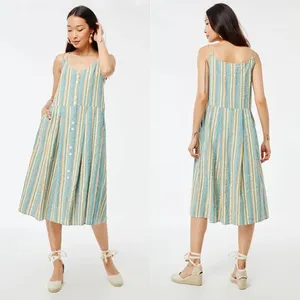 Roller Rabbit Seersucker Lindy Dress Rainbow‎ Stripe Size Medium thumbnail 2