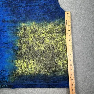 Chicos Colorful Tank Top Women's 1/Medium Blue Green Slightly Sheer thumbnail 4