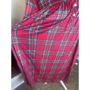 Aria Collection Red Plaid Long Sleeve Nightgown XL Fleece Sleepwear Holiday Core thumbnail 3