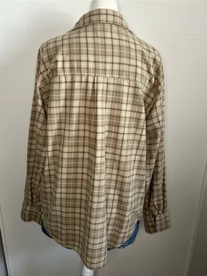 Cotton On Women's Oversized Plaid Brushed Flannel Button Down Shirt thumbnail 3