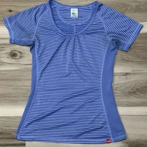 The North Face Purple Striped Dri Fit Tee Shirt Women’s XS thumbnail 1