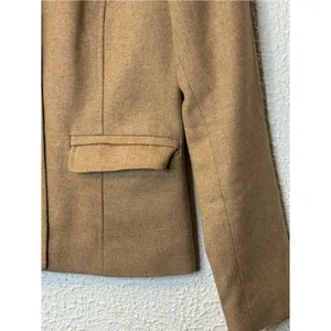 Banana Republic Camel Wool-Blend Stand Collar Jacket thumbnail 3