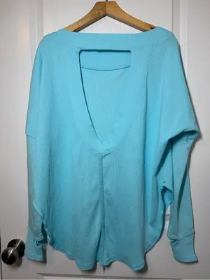 Free People Movement Simply Layer Open Back Top in Blue Glow thumbnail 10