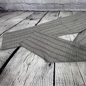 Women's DKNY Black/Gray/Cream Plaid Stretch Dress Pants Size 6 (B4) thumbnail 2