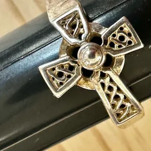 Vintage Sterling Silver Celtic Cross Ring – 925 Hallmarked, Gothic Celtic Style Silver thumbnail 4