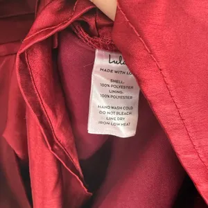 Lulus Always Celebrating Burgundy Satin Off-The-Shoulder Mini Dress Size M thumbnail 7
