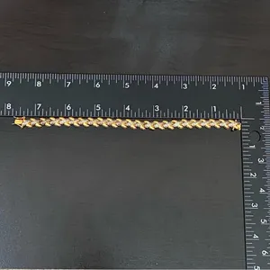 PAJ BR China Gold-tone Diamond Illusion Box Clasp Double Prong X Link Bracelet thumbnail 10